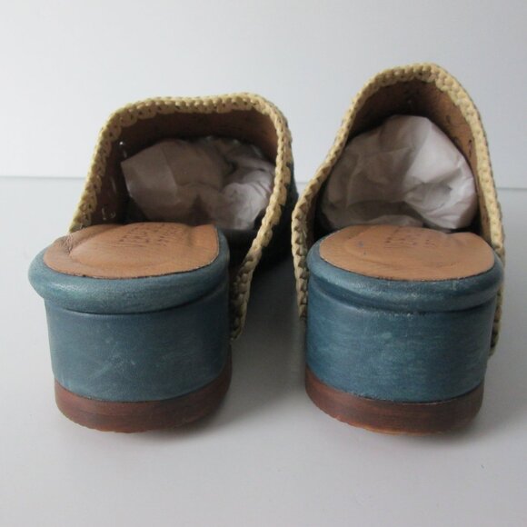 New Sundance Catalog Olivetta Mules in Ombre Teal Leather Size 38/US 8 - Picture 5 of 8